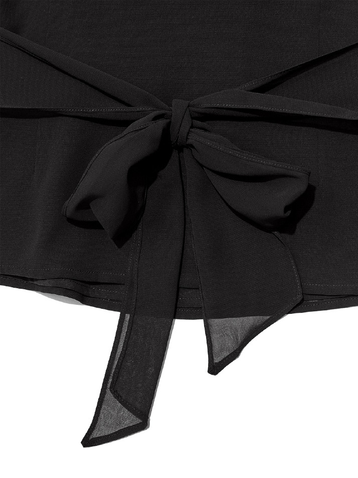 LINA SHIRRING TOP (BLACK)