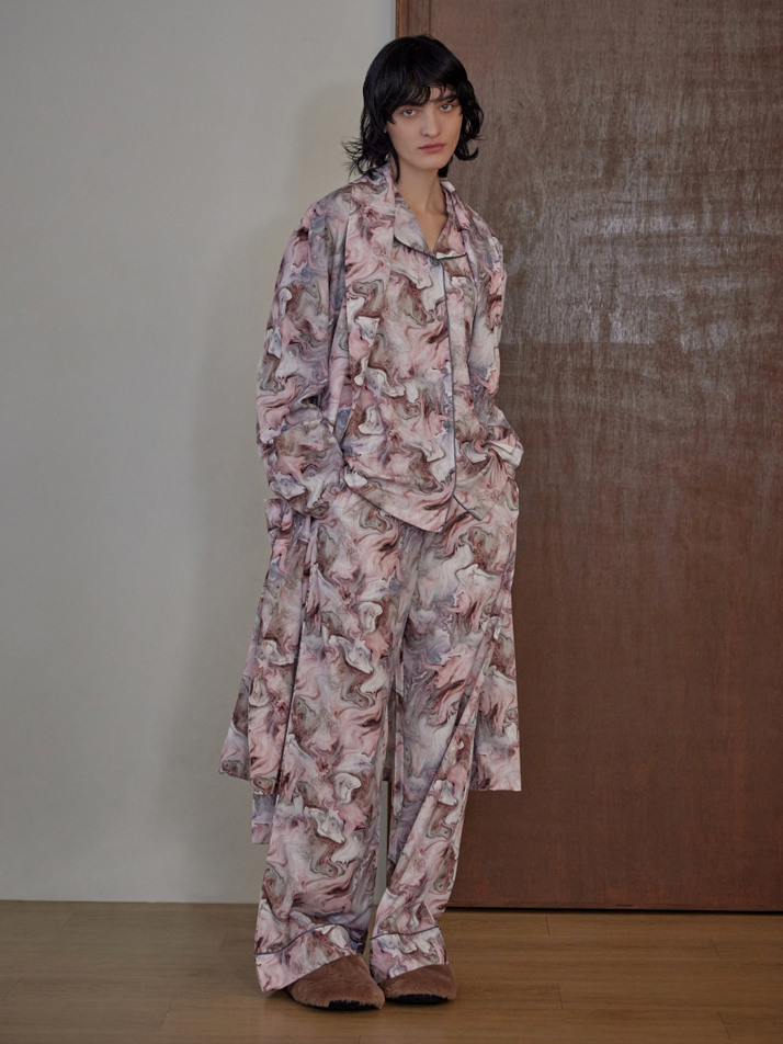 CLASSIC LONG ROBE_marble pink (women)