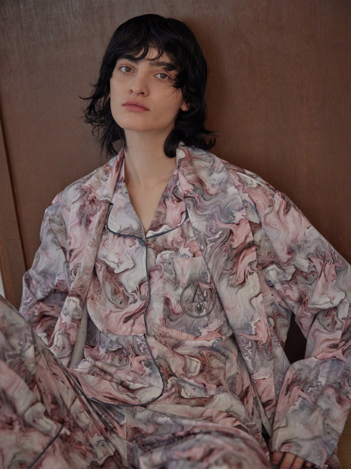 CLASSIC LONG ROBE_marble pink (women)
