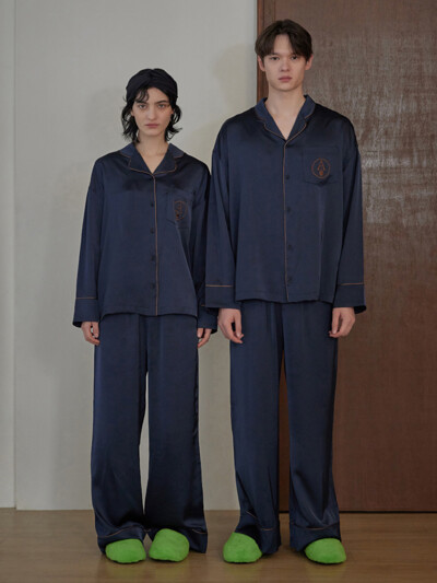 CLASSIC PAJAMA COUPLE SET_wild navy