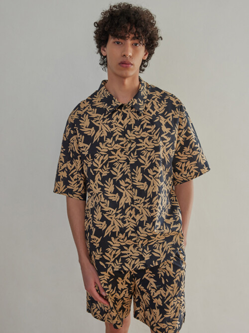 BALI PAJAMA SET_leaf sugarblack