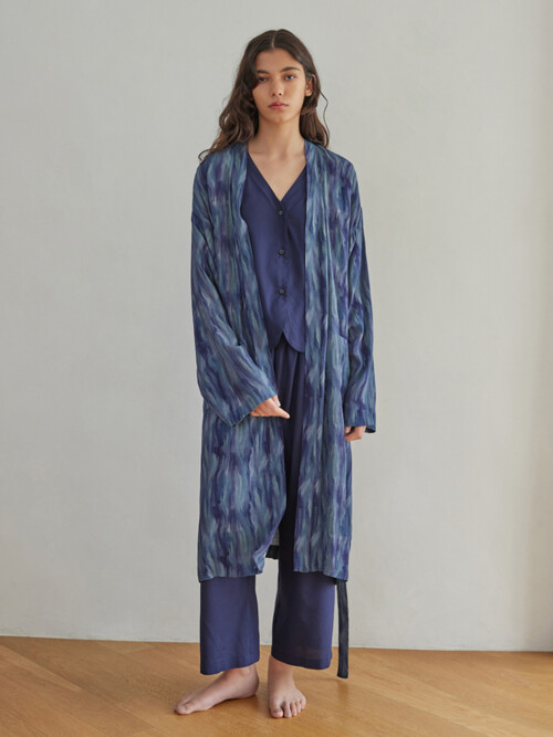 CLASSIC LONG ROBE_sea blue (women)