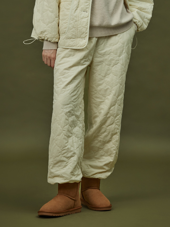 QUILTING PADDING PANT_ivory (women)