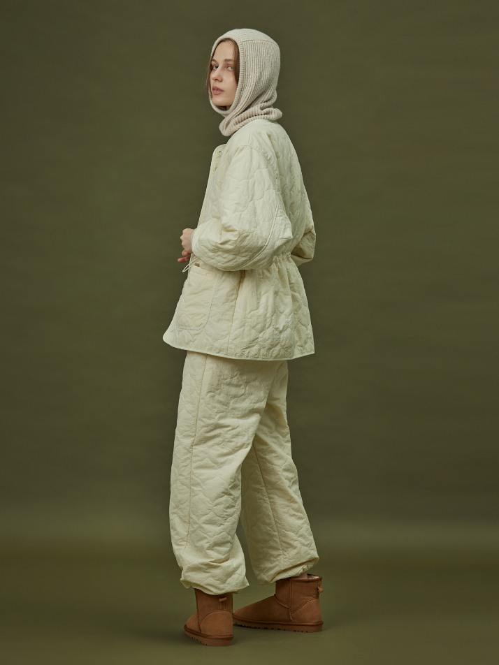 QUILTING PADDING PANT_ivory (women)