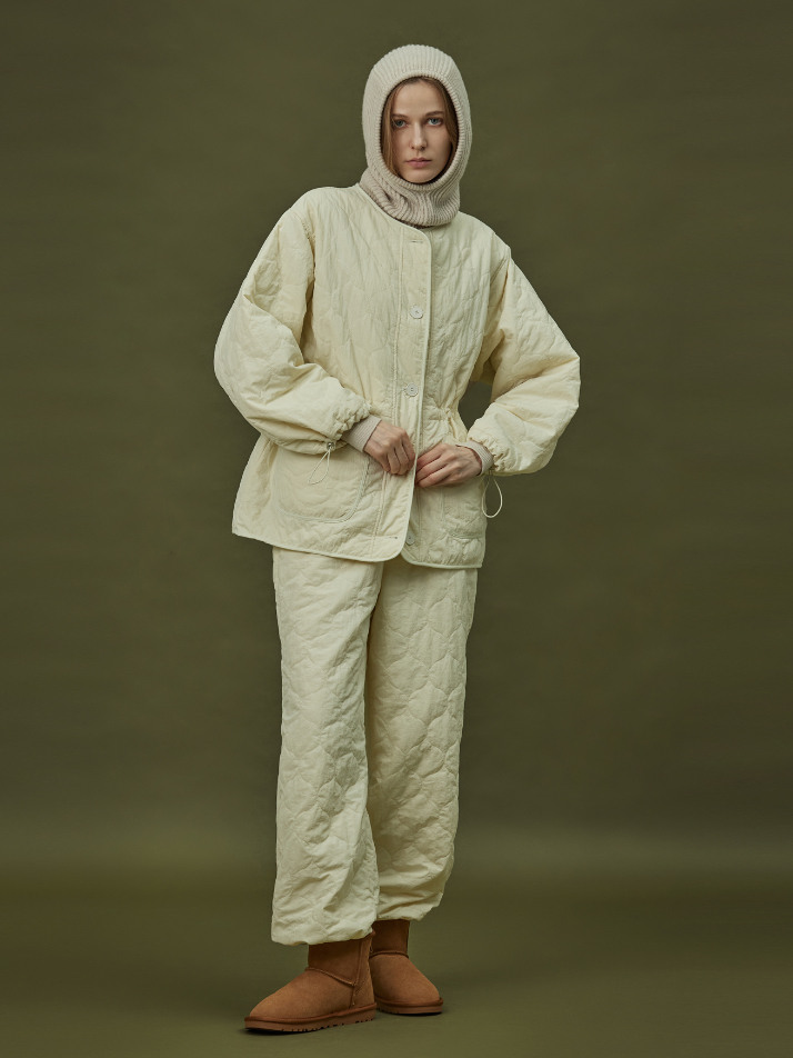 QUILTING PADDING PANT_ivory (women)