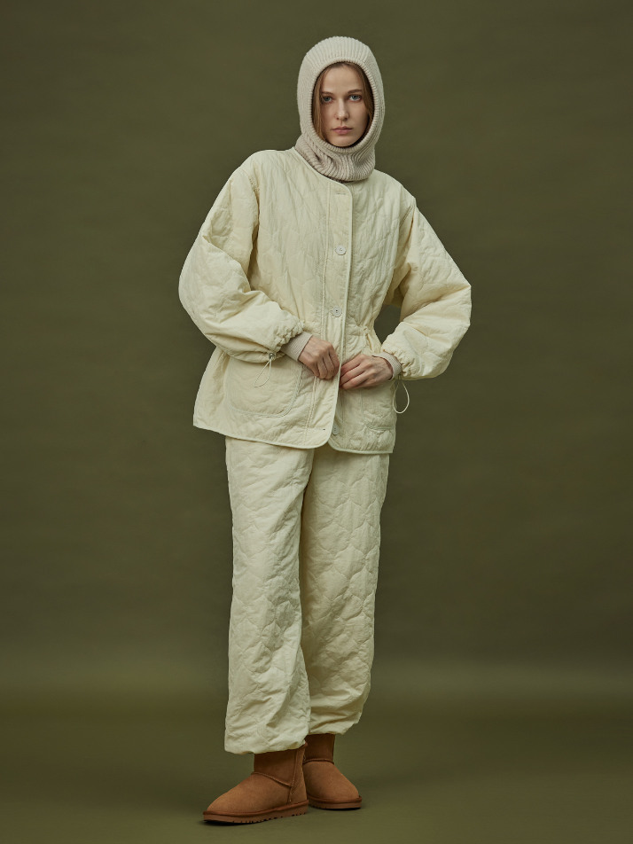 QUILTING PADDING PANT_ivory (women)