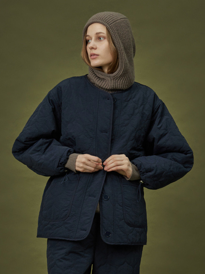 QUILTING PADDING JACKET_navy (women)