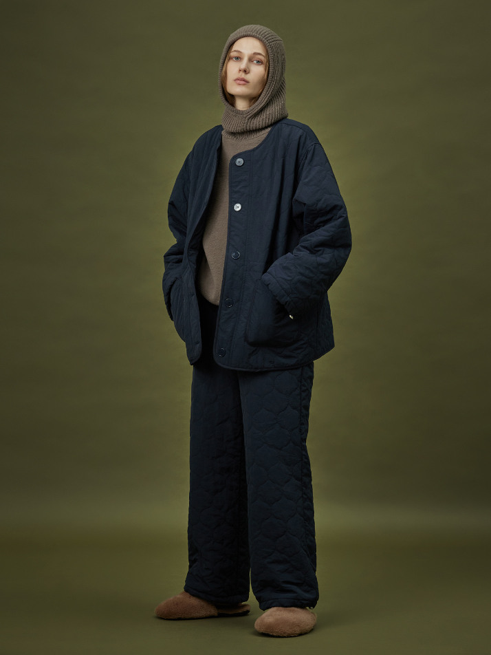 QUILTING PADDING JACKET_navy (women)