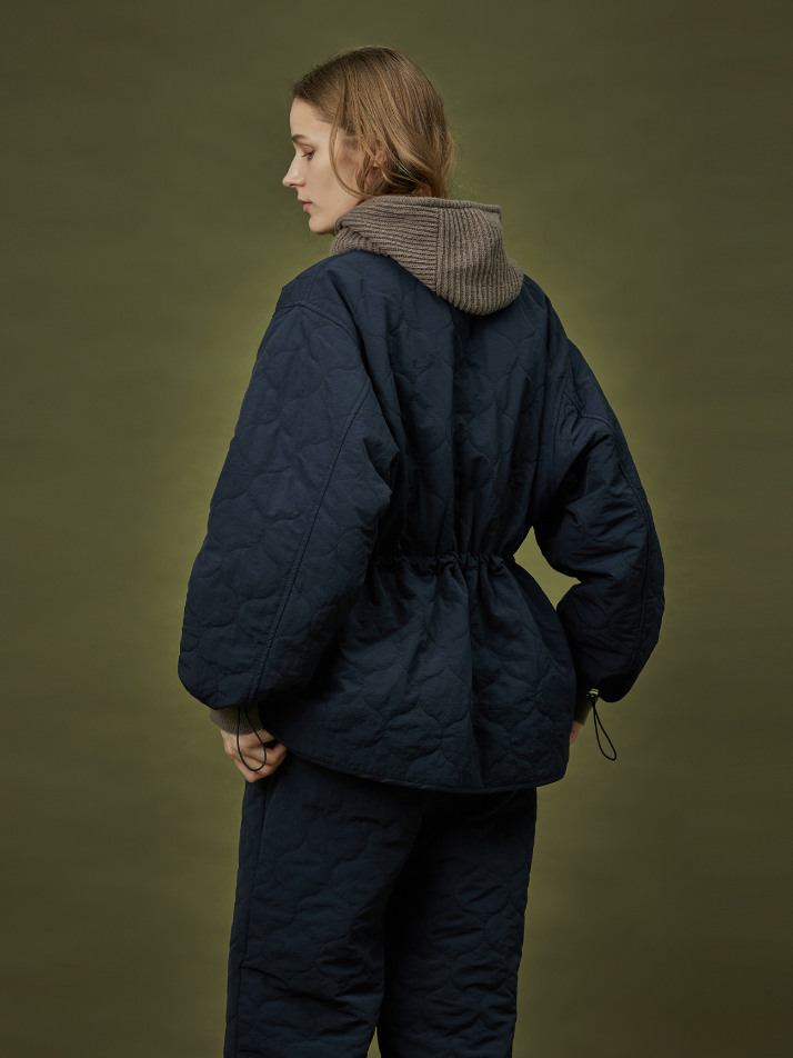QUILTING PADDING JACKET_navy (women)