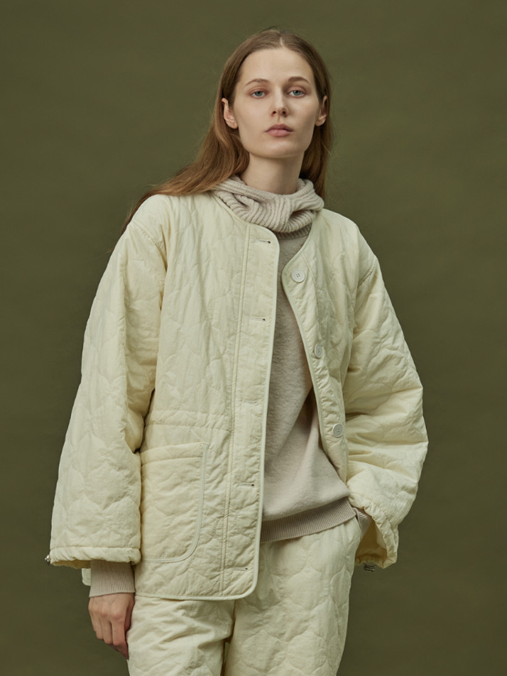 QUILTING PADDING JACKET_ivory (women)
