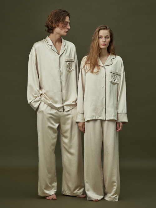 CLASSIC PAJAMA COUPLE SET_champagne