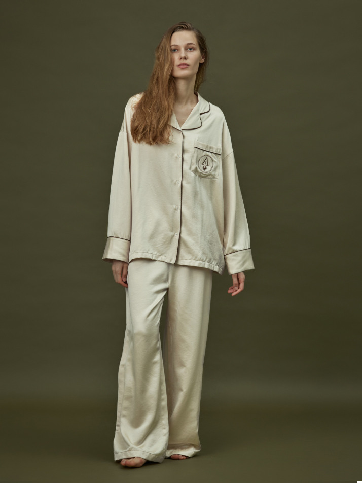 CLASSIC PAJAMA COUPLE SET_champagne
