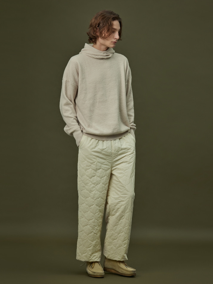 HOODIE KNIT_milktea (men)