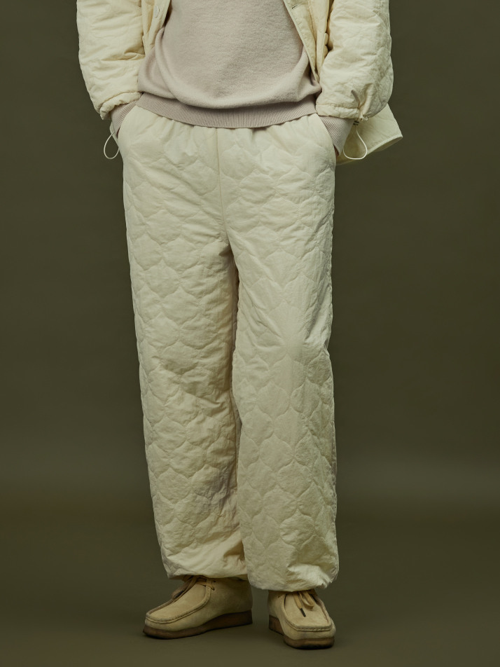 QUILTING PADDING PANT_ivory (men)