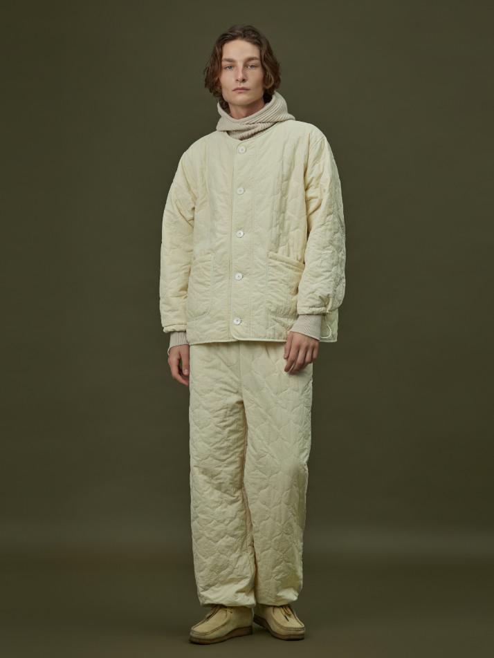 QUILTING PADDING PANT_ivory (men)