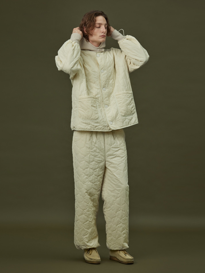 QUILTING PADDING PANT_ivory (men)