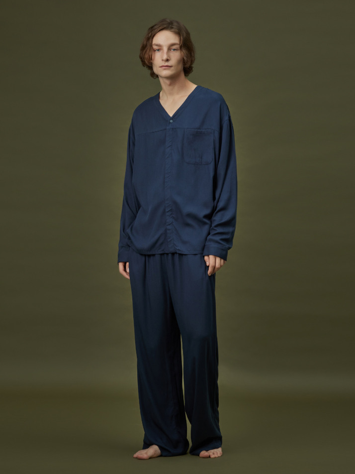 COZY PAJAMA SET_soft navy