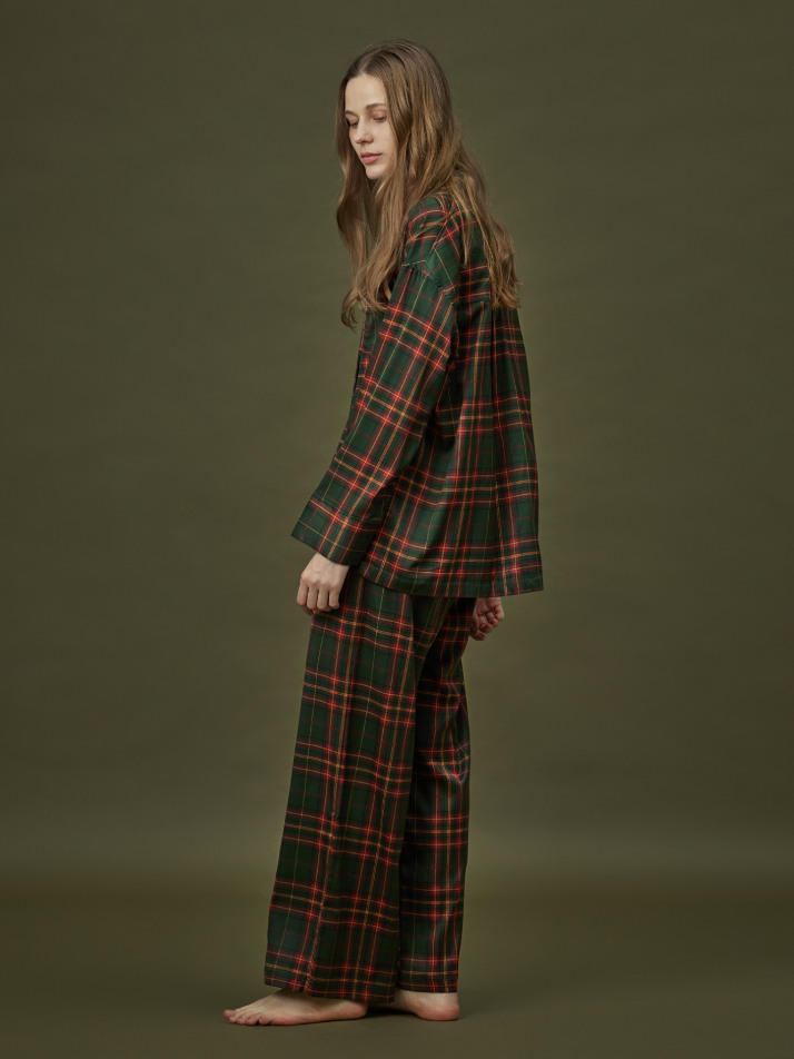 CLASSIC ROUND PAJAMA SET_holly check