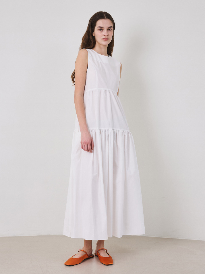 SLEEVELESS DRESS_white