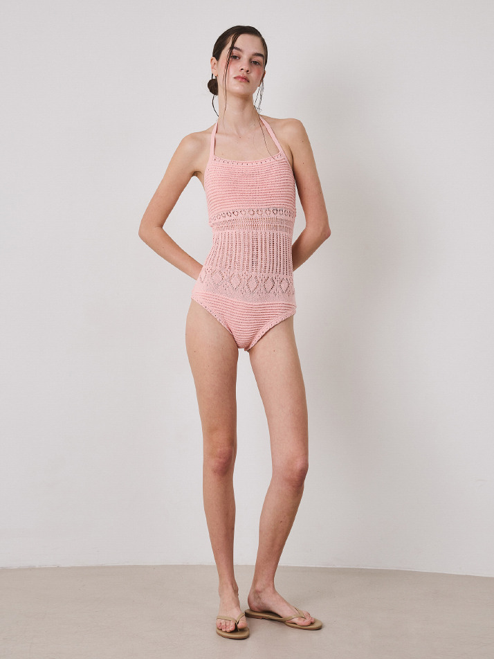 KNIT SWIMSUIT_pink