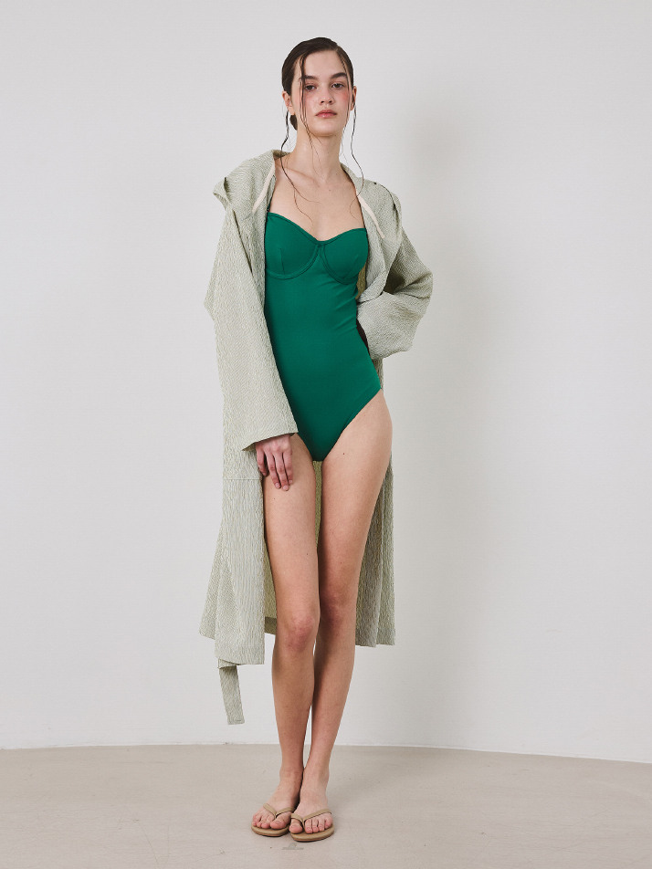 BEACH STRIPE ROBE_green (women)