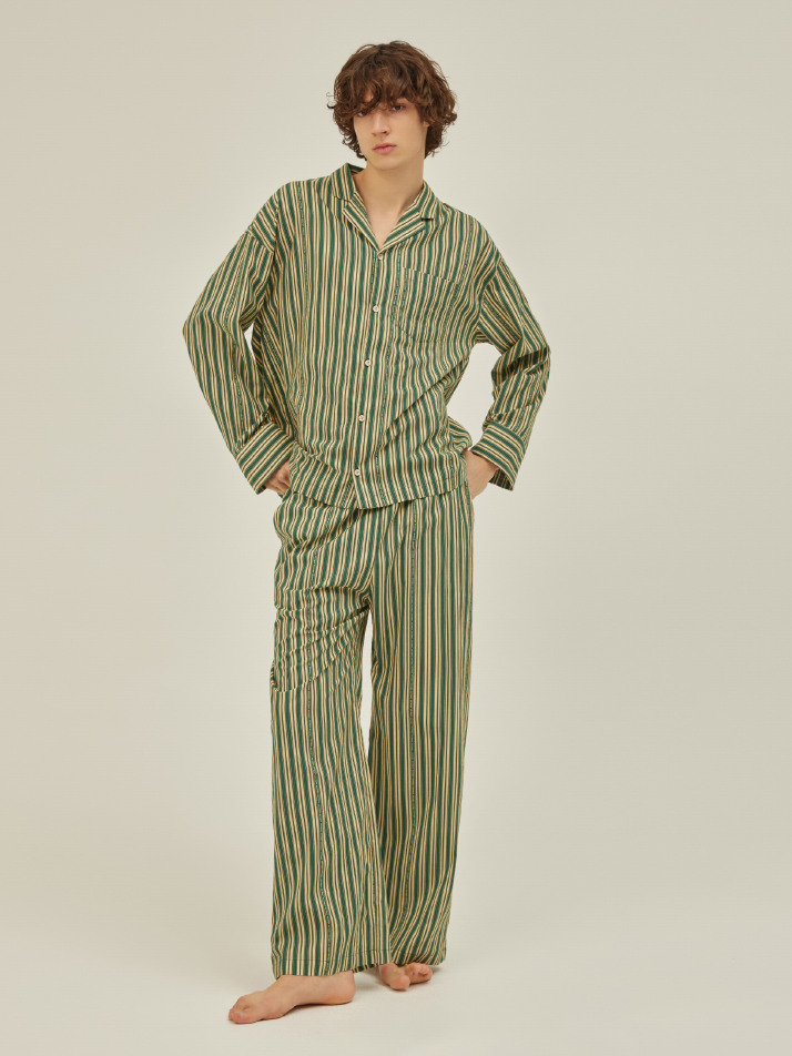 CLASSIC PAJAMA COUPLE SET_day stripe (cotton)