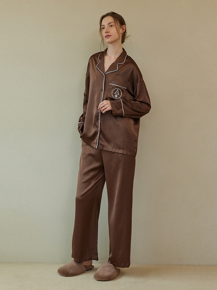 CLASSIC ROUND PAJAMA SET_chocolate