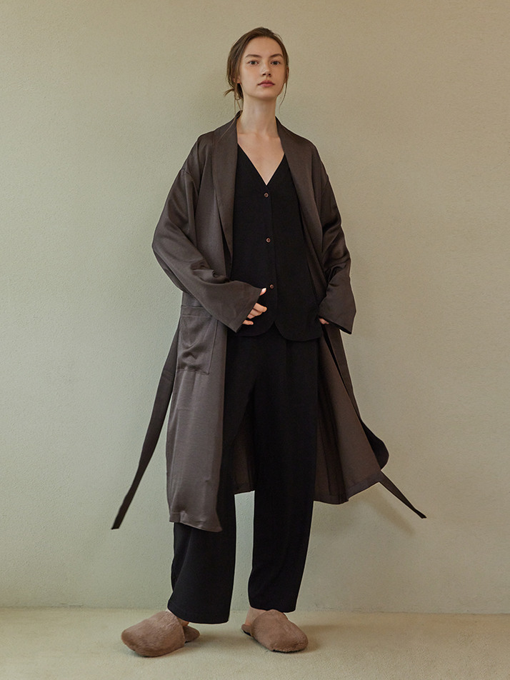 COZY ROUND PAJAMA SET_ebony black
