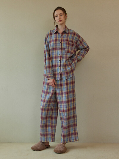 FIRST PAJAMA SET_whisper check (women)