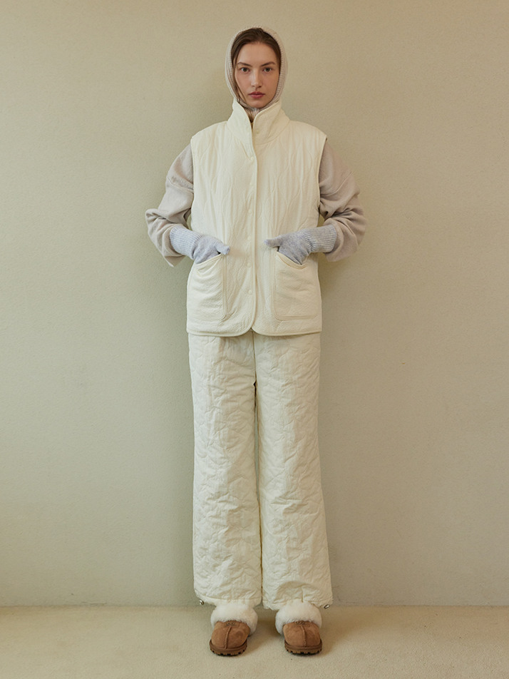 QUILTING PADDING VEST_ivory (women)