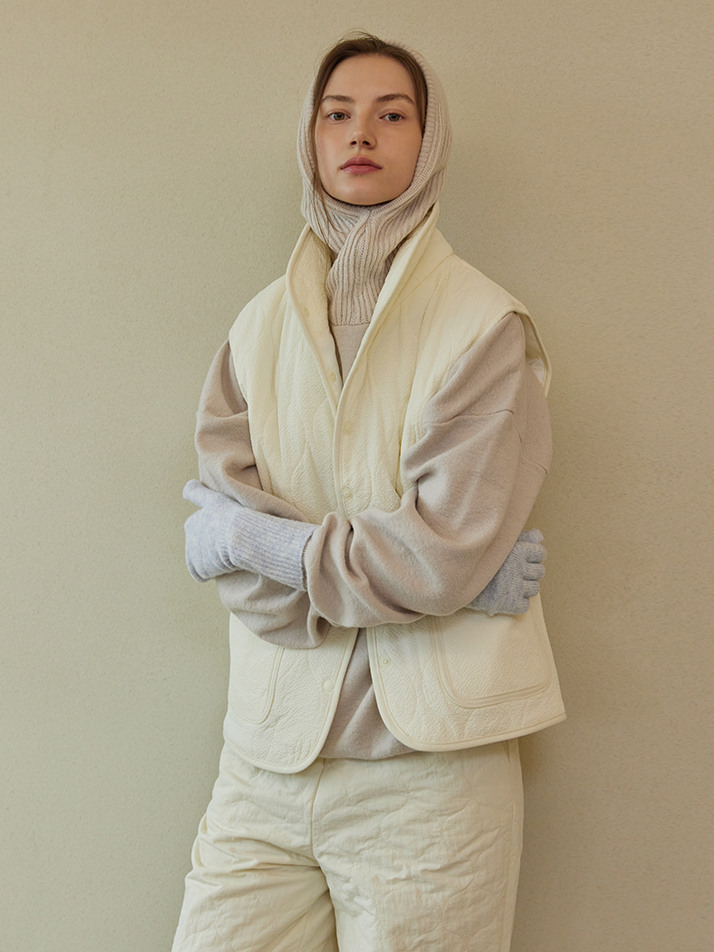 QUILTING PADDING VEST_ivory (women)
