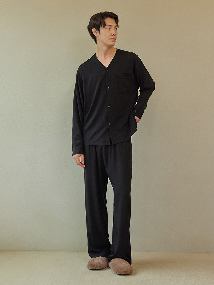 COZY PAJAMA SET_ebony black