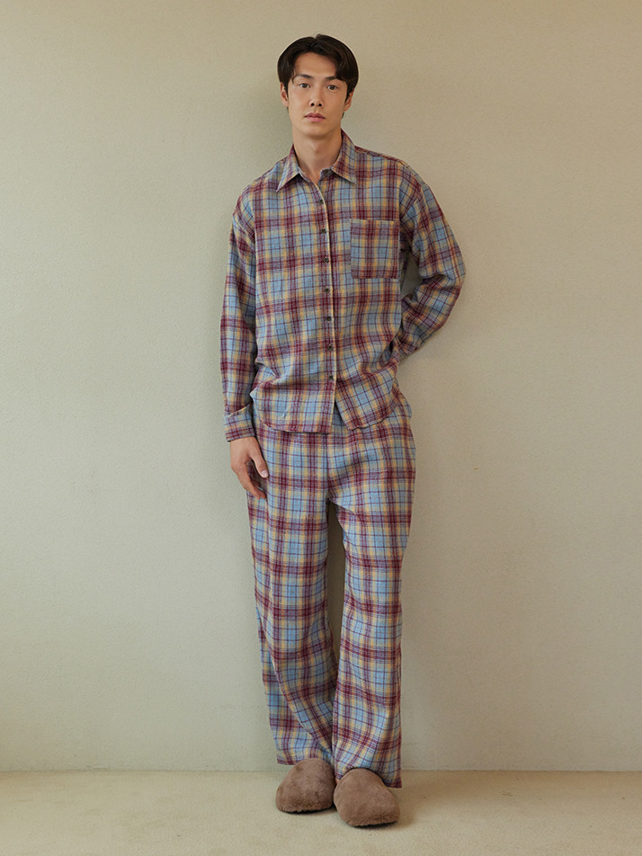 FIRST PAJAMA SET_whisper check (men)