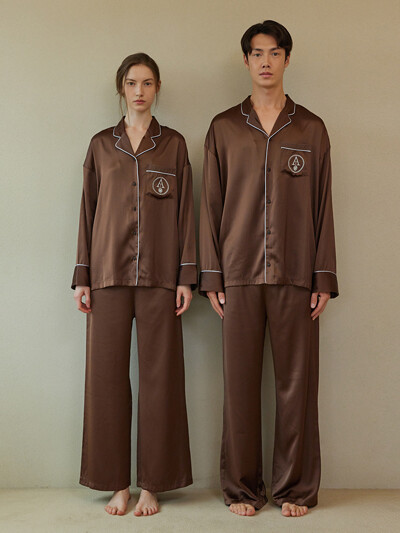 CLASSIC PAJAMA COUPLE SET_chocolate