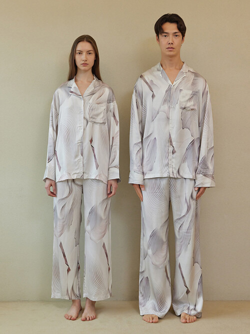 CLASSIC PAJAMA COUPLE SET_gentle wave