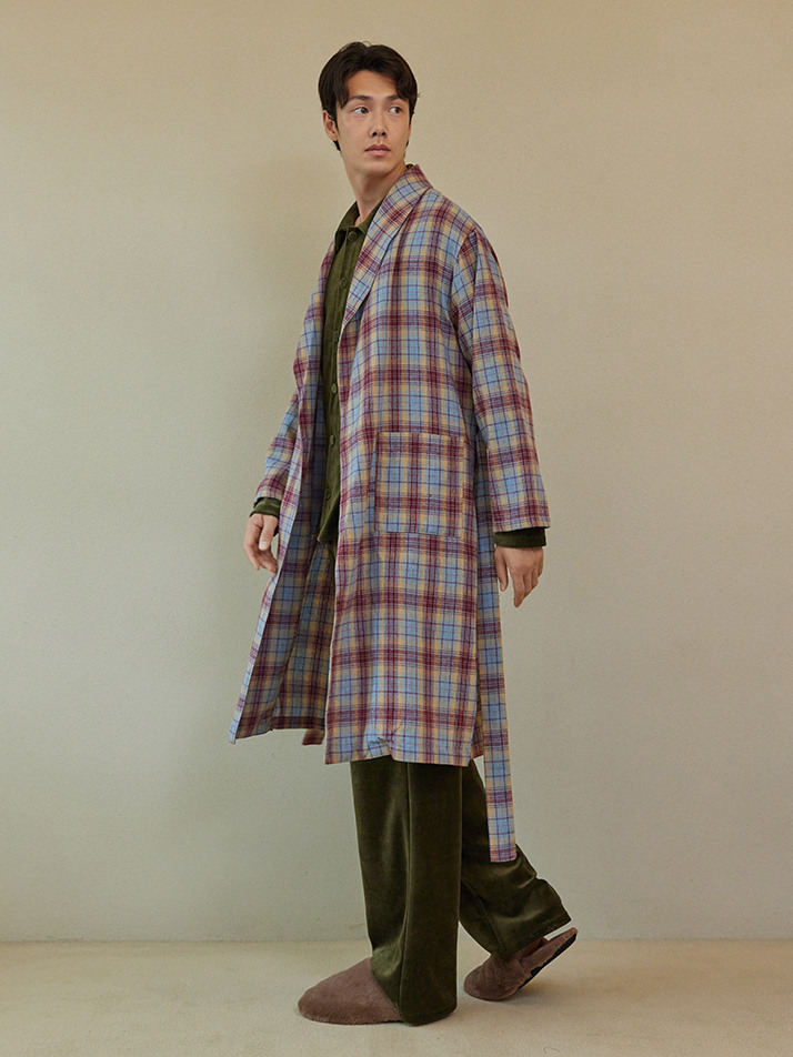 CLASSIC LONG ROBE_whisper check (men)