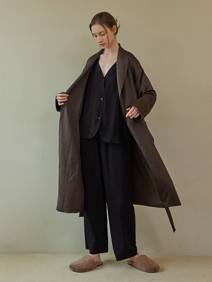 CLASSIC LONG ROBE_dark brown (women)