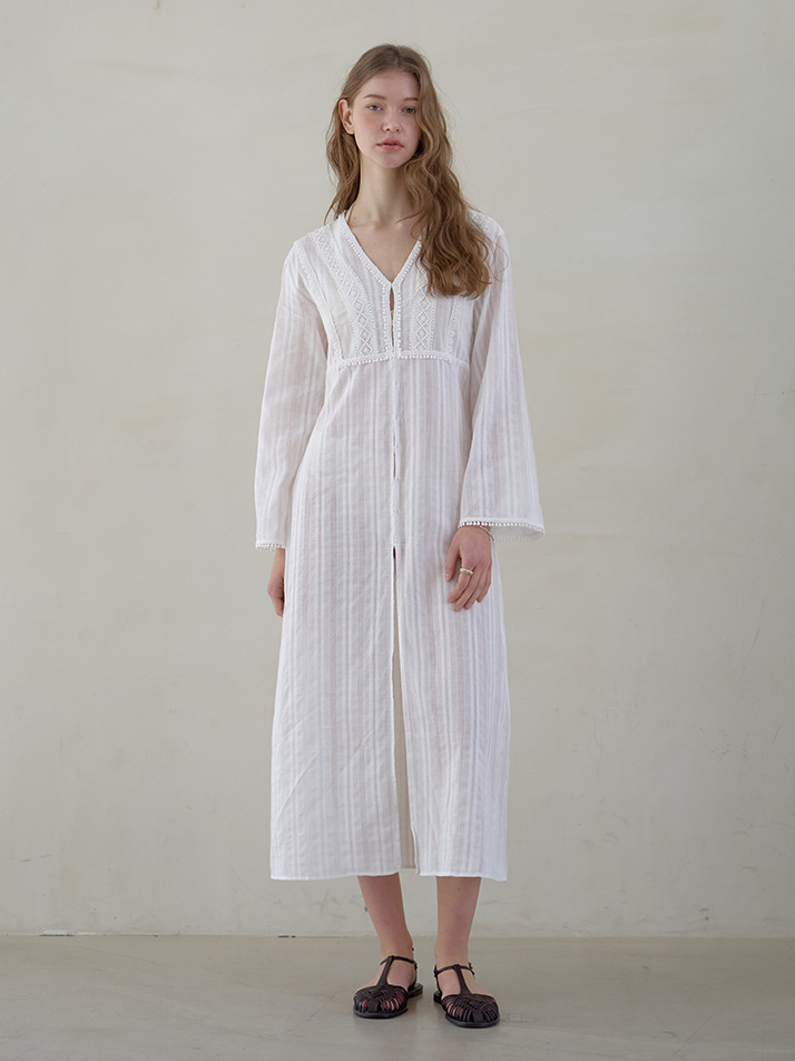 KAFTAN ROBE ONEPIECE_ivory
