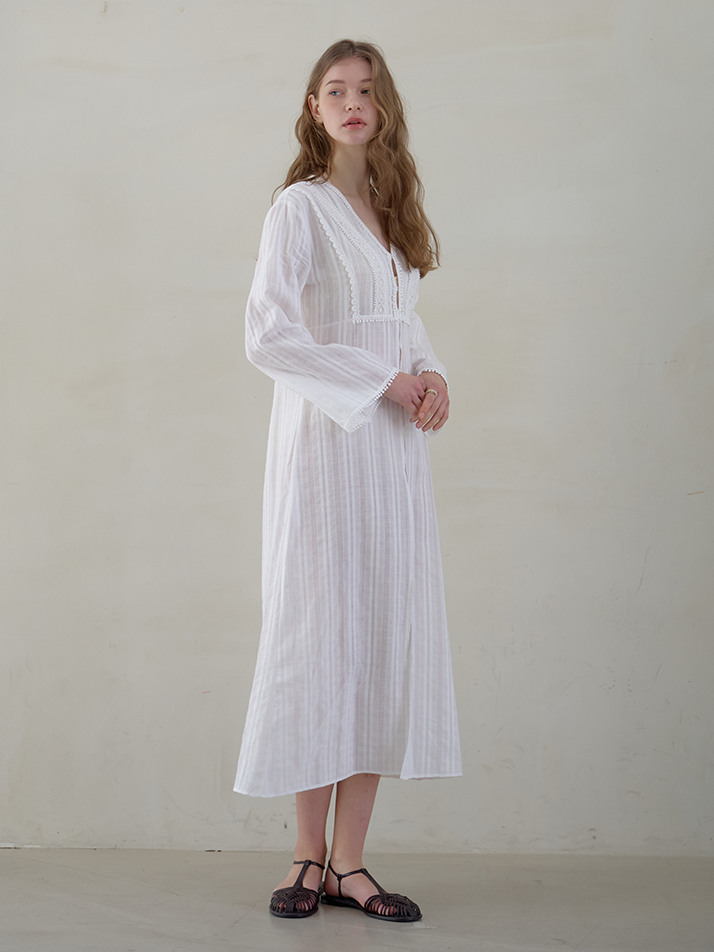 KAFTAN ROBE ONEPIECE_ivory