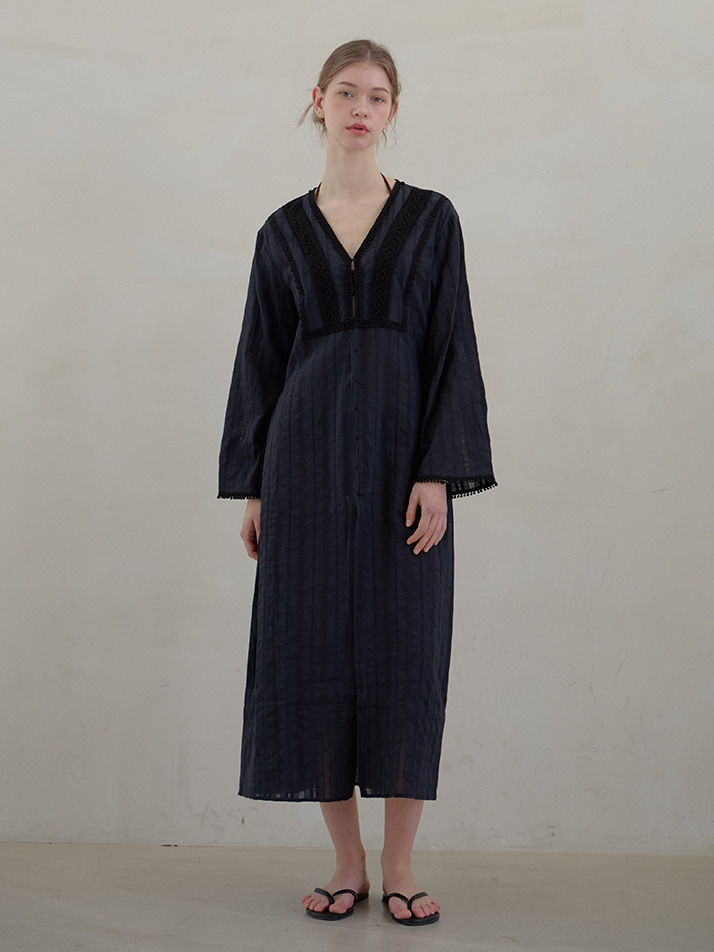 KAFTAN ROBE ONEPIECE_black