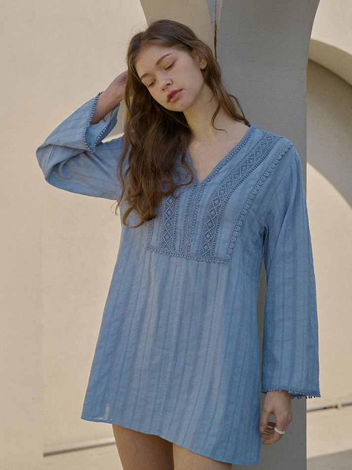 KAFTAN MINI ONEPIECE_soft blue