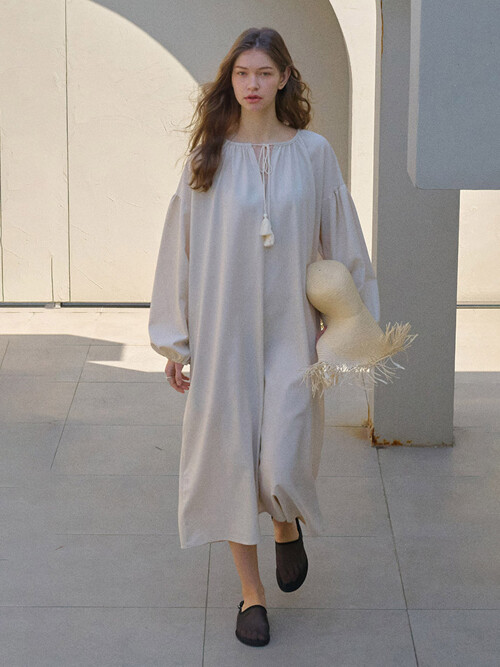 TESSEL VOLUME LONG ONEPIECE_natural