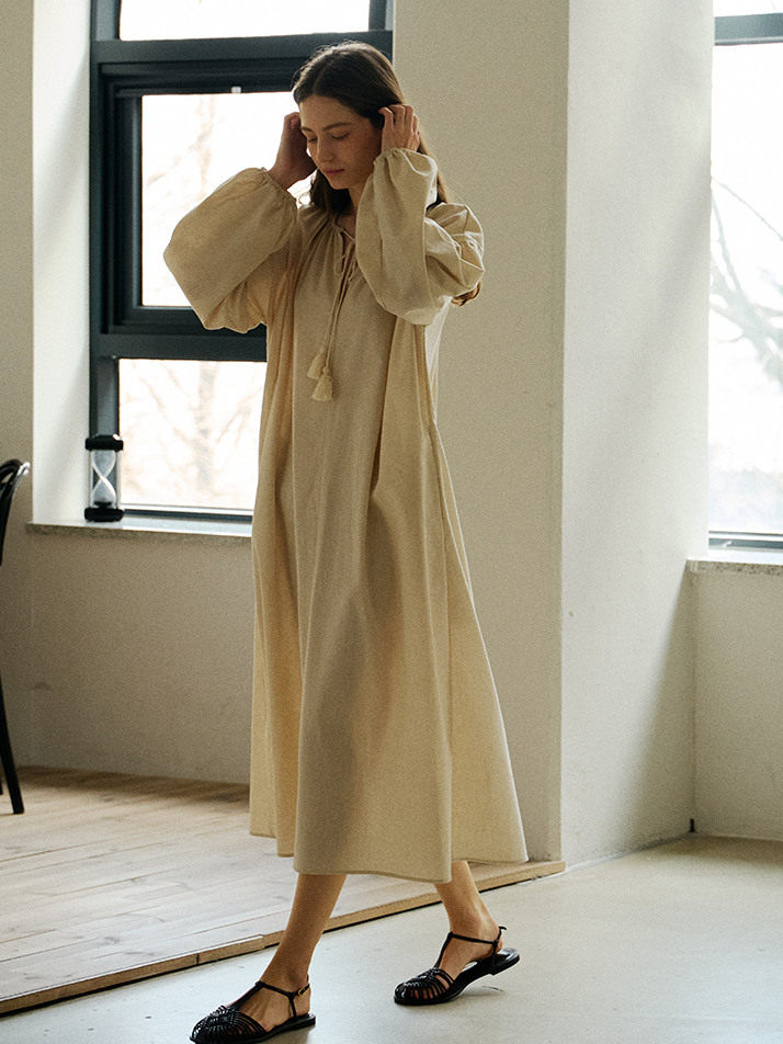 TESSEL VOLUME LONG ONEPIECE_natural