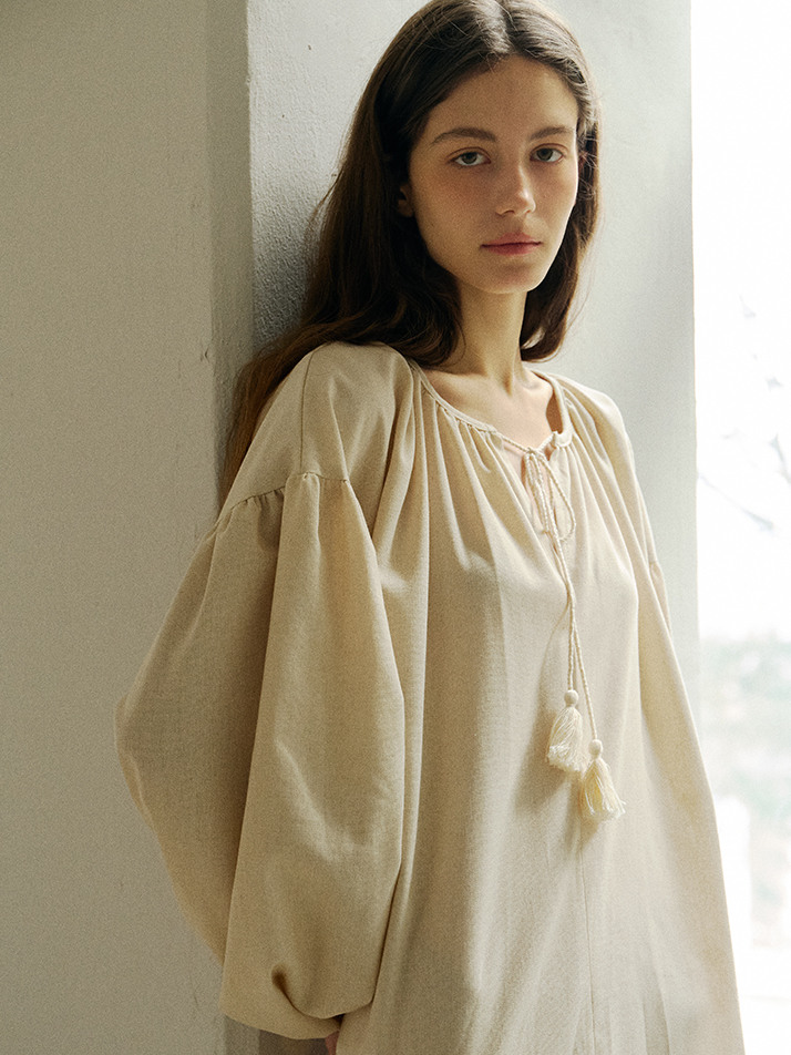 TESSEL VOLUME LONG ONEPIECE_natural