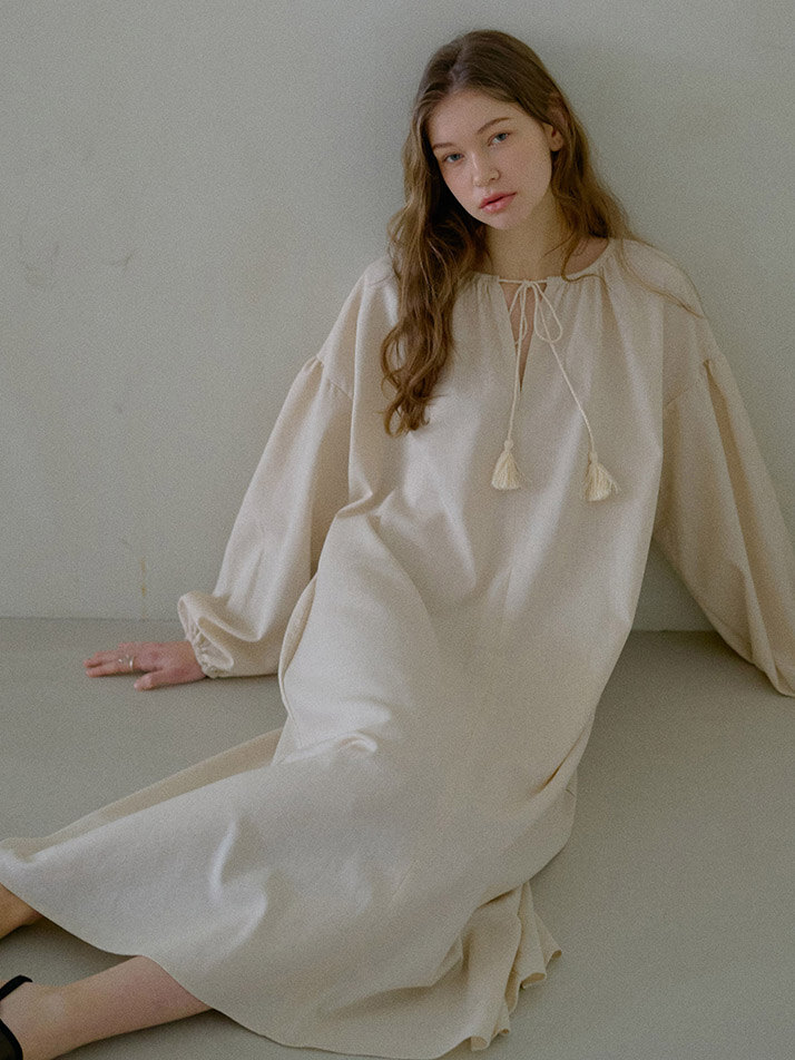 TESSEL VOLUME LONG ONEPIECE_natural