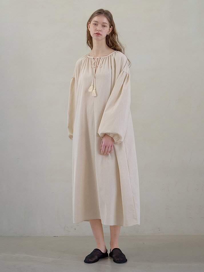 TESSEL VOLUME LONG ONEPIECE_natural