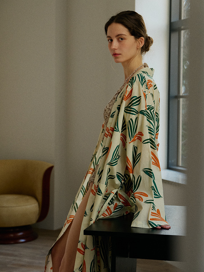 CLASSIC LONG ROBE_tropical