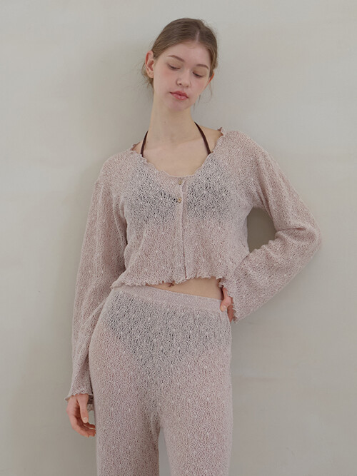 LACE COVER UP CARDIGAN_Beige