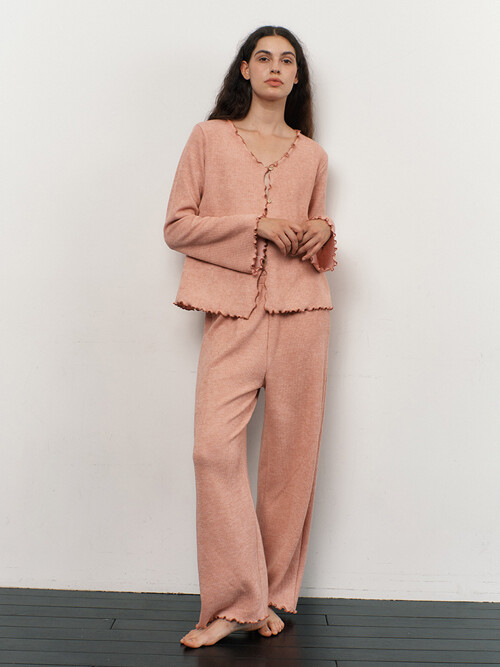 EASY PAJAMA SET_peach pink