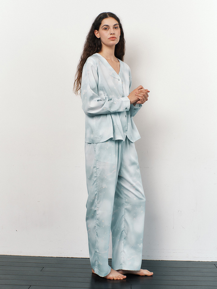 COZY ROUND PAJAMA SET_sunshine blue